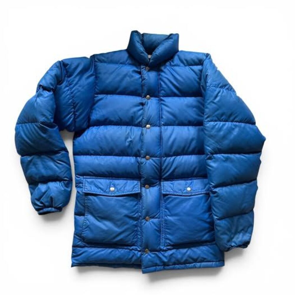 Vintage Thaw Corporation (REI) 70s-80s Down Puffer Parka Jacket, Blue, Medium
